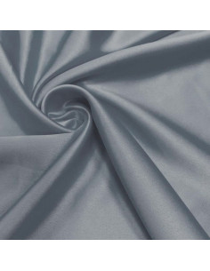 Tissu satin extensible - Gris
