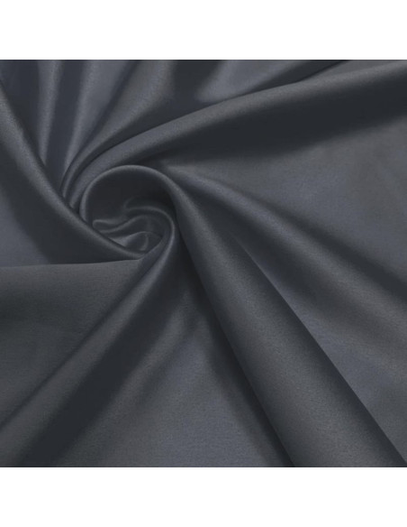 Tissu satin extensible - Anthracite
