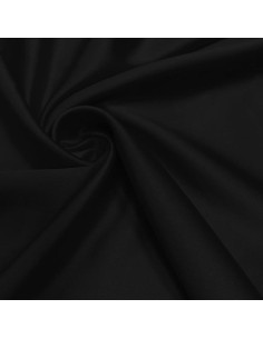 Tissu satin extensible - Noir