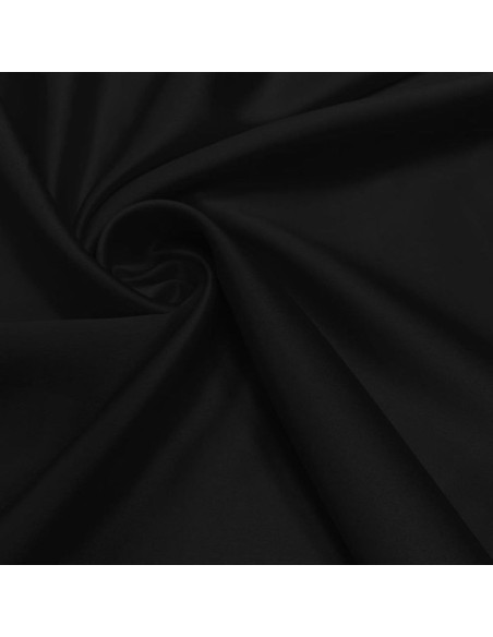 Tissu satin extensible - Noir