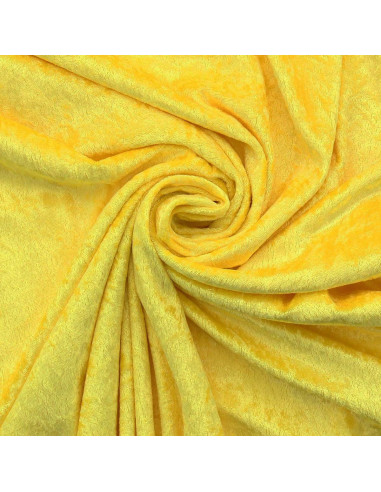 Tissus panne de velours - Jaune