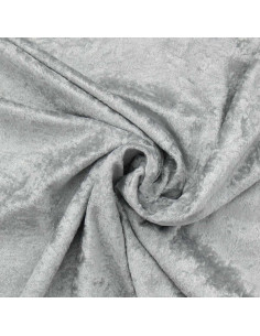 Tissus panne de velours - Gris argent