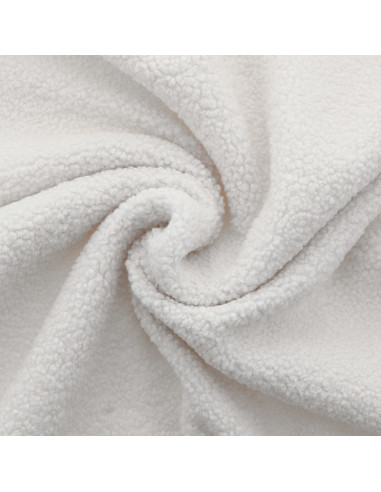 Tissu fourrure bouclette Teddy - Écru