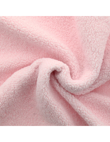 Tissu fourrure bouclette Teddy - Rose layette