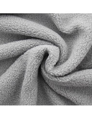 Tissu fourrure bouclette Teddy - Gris argent