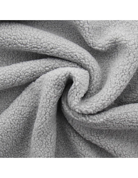 Tissu fourrure bouclette Teddy - Gris argent