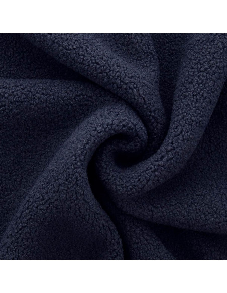 Tissu fourrure bouclette Teddy - Bleu marine