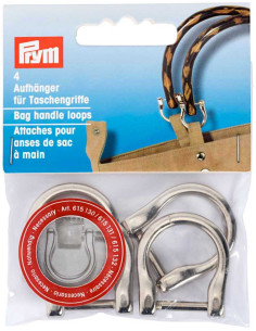 Lot 4 attaches pour anses de sacs à main - Argent