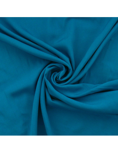 Tissu popeline de viscose - Bleu petrole