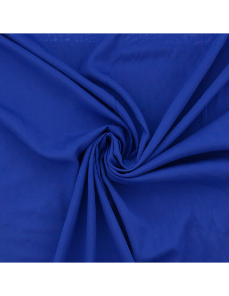 Tissu popeline de viscose - Bleu royal
