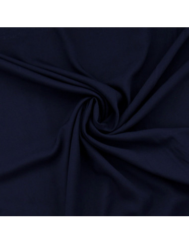 Tissu popeline de viscose - Bleu marine