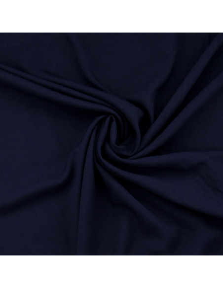 Tissu popeline de viscose - Bleu marine