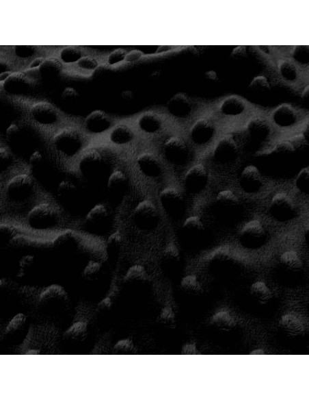 Tissu minky à pois - Noir
