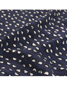 Tissu viscose Dam Bleu Indigo - Églantine & Zoé