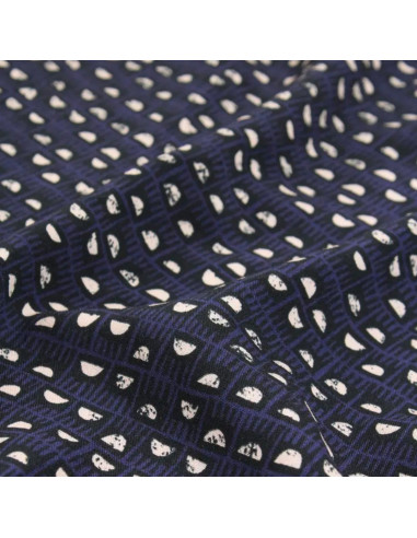 Tissu viscose Dam Bleu Indigo - Églantine & Zoé