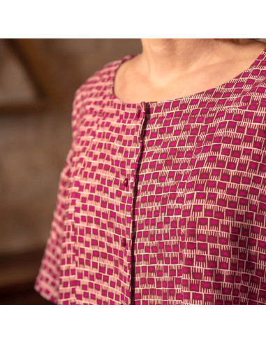 Tissu viscose Dam Rose Magenta - Églantine & Zoé