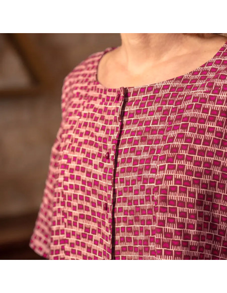 Tissu viscose Dam Rose Magenta - Églantine & Zoé
