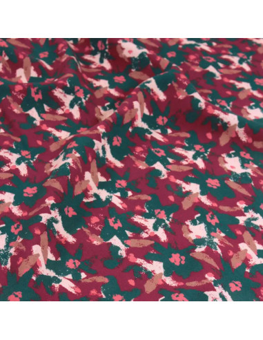Tissu viscose Edel Rouge Brique - Églantine & Zoé