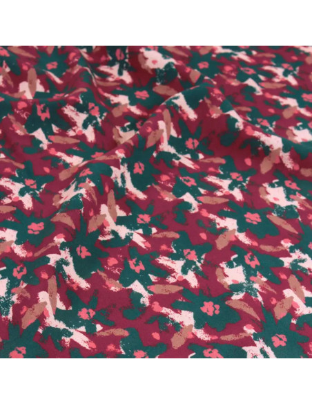 Tissu viscose Edel Rouge Brique - Églantine & Zoé