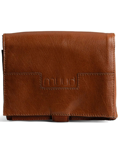 Etui de rangement en cuir pour aiguilles circulaires Muud Stockholm - Rich Brown