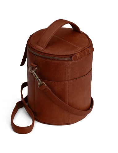 Sac de rangement en cuir pour le tricot Muud Saturn édition limitée - Rich Brown