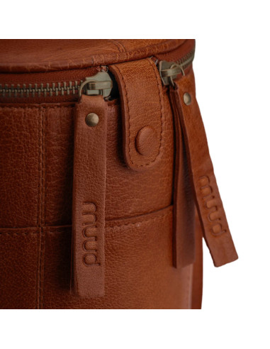 Sac de rangement en cuir pour le tricot Muud Saturn édition limitée - Rich Brown