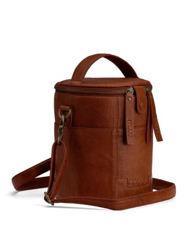 Sac de rangement en cuir pour le tricot Muud Saturn édition limitée - Rich Brown