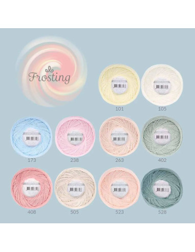 Coffret de 10 pelotes de coton perlé Scheepjes Candy Floss N°10 - Frosting