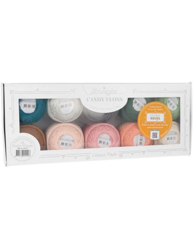 Coffret de 10 pelotes de coton perlé Scheepjes Candy Floss N°10 - Studio Manya