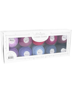 Coffret de 10 pelotes de coton perlé Scheepjes Candy Floss N°10 - Smoothie
