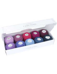 Coffret de 10 pelotes de coton perlé Scheepjes Candy Floss N°10 - Smoothie 2