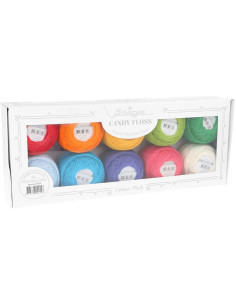 Coffret de 10 pelotes de coton perlé Scheepjes Candy Floss N°10 - Birthday Cake