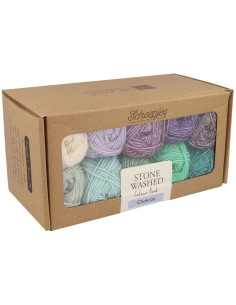 Coffret de 10 pelotes Scheejes Stone Washed Colour Pack - Chakras 2