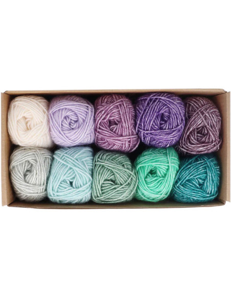 Coffret de 10 pelotes Scheejes Stone Washed Colour Pack - Chakras