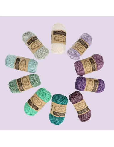 Coffret de 10 pelotes Scheejes Stone Washed Colour Pack - Chakras