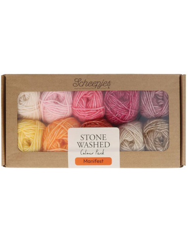 Coffret de 10 pelotes Scheejes Stone Washed Colour Pack - Manifest