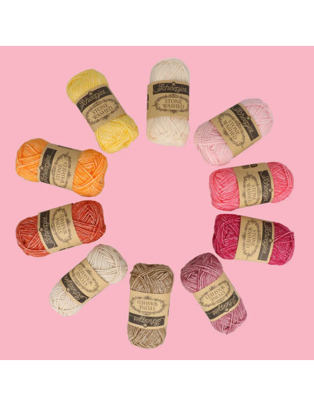 Coffret de 10 pelotes Scheejes Stone Washed Colour Pack - Manifest