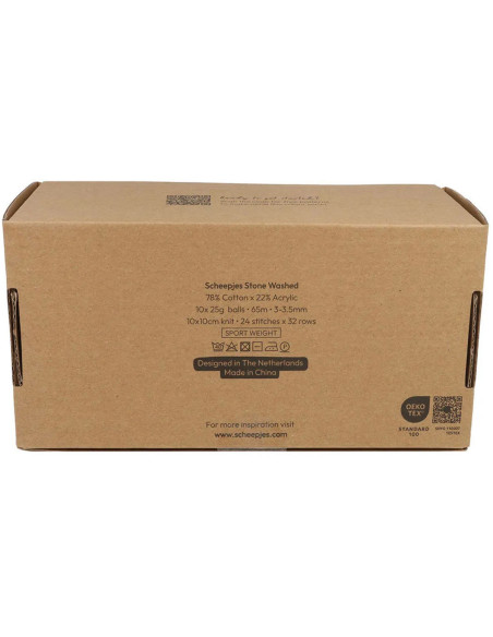 Coffret de 10 pelotes Scheejes Stone Washed Colour Pack - Manifest
