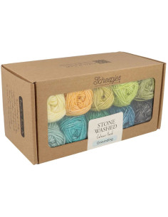 Coffret de 10 pelotes Scheejes Stone Washed Colour Pack - Grounding 2