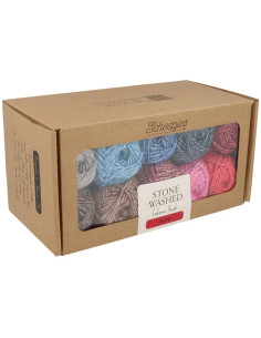 Coffret de 10 pelotes Scheejes Stone Washed Colour Pack - Aura 2
