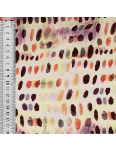 Tissu viscose - Dotty orange 2