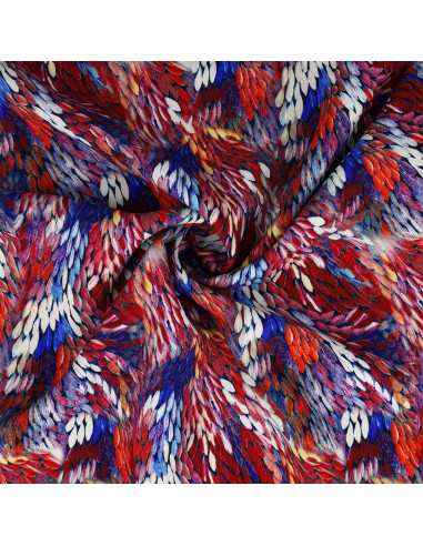 Tissu viscose - Bergame rouge