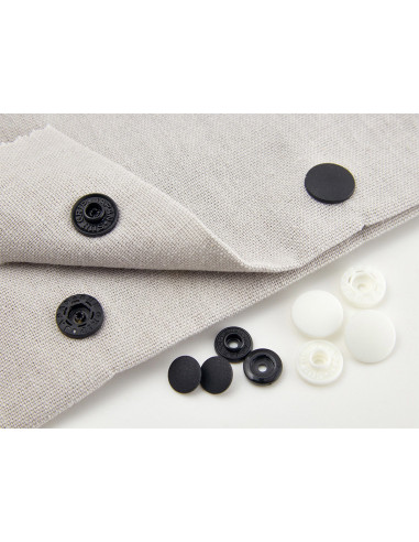 Boutons pression sans pince 13 mm - Blanc