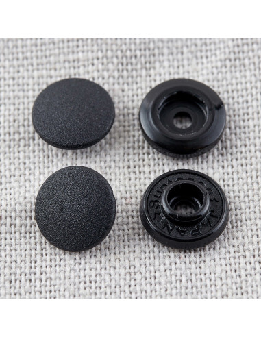 Boutons pression sans pince 9 mm - Noir