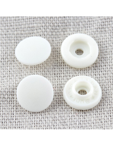 Boutons pression sans pince 9 mm - Blanc