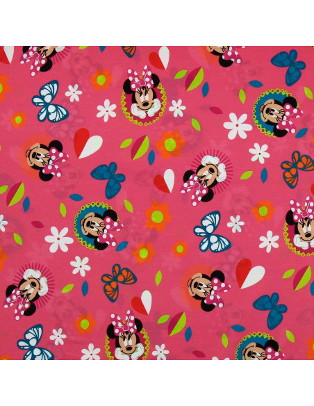 Tissu jersey Minnie - Papillon et coeur