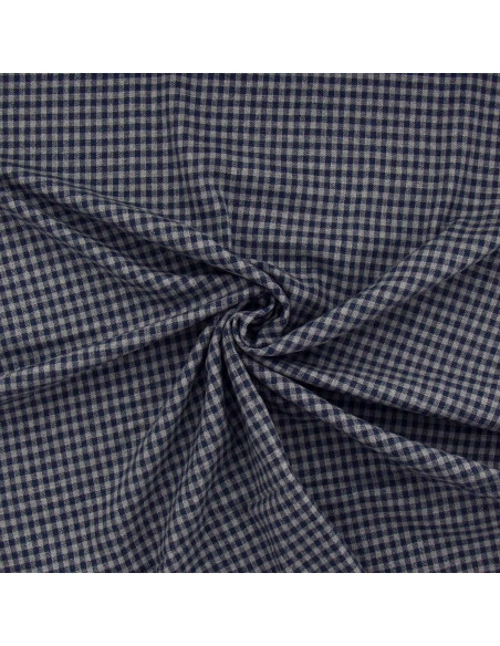 Tissu flanelle à carreaux - Bleu