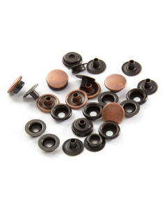 Boite de 8 pressions sans couture tissus lourds 14 mm Bohin - Cuivre 2