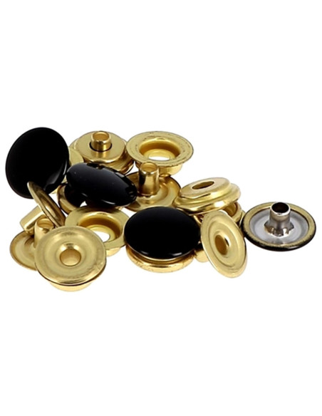 Boite de 8 pressions sans couture tissus lourds 14 mm Bohin - Noir