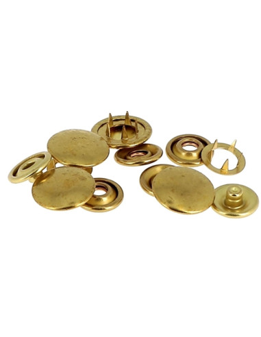 Boite de 8 pressions sans couture jersey 12 mm Bohin - Doré